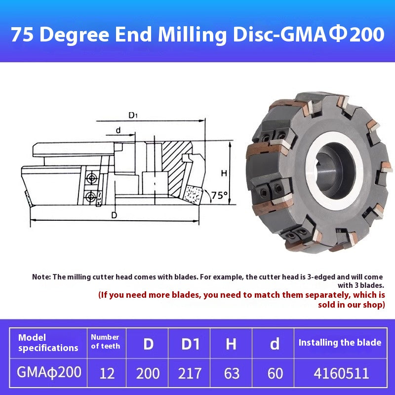 6024 75 Degree Milling Cutter Block Face Heavy Duty Boring Machine Milling Machine Roughing 80 100 Indexable Cutter Pad Type Cutter Block GMA63 Shandong Denso Pricision Tools Co.,Ltd.
